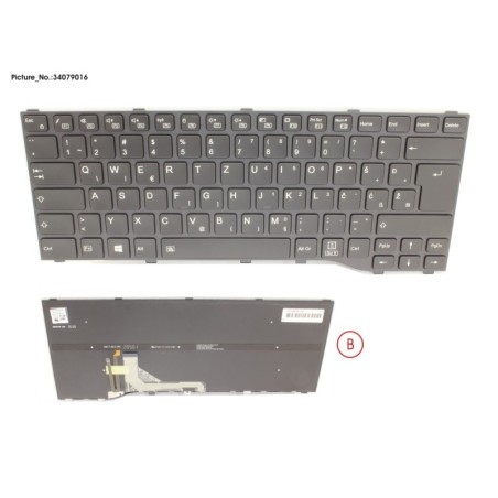 34079016 - KEYBOARD BLACK W. BL EASTERN EUROPE