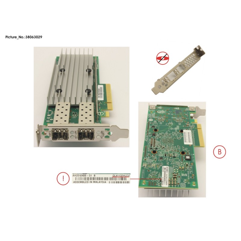 38063029 - PLAN EP QL41132 2X 10G SFP+. LP.FH