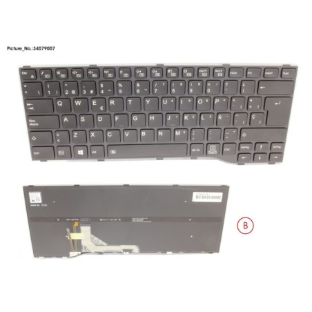 34079007 - KEYBOARD BLACK W. BL SPAIN