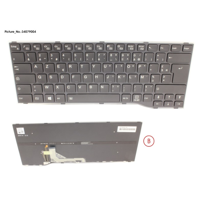 34079004 - KEYBOARD BLACK W. BL FRANCE