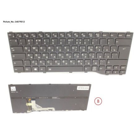 34079012 - KEYBOARD BLACK W. BL RUSSIA.US