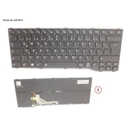 34079015 - KEYBOARD BLACK W. BL TURKEY