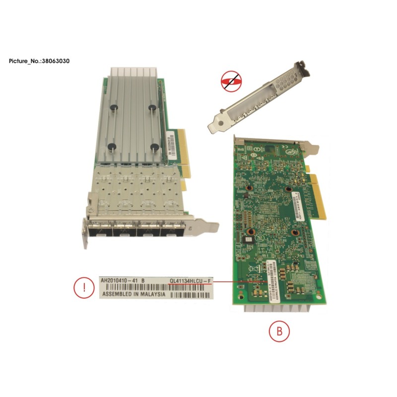 38063030 - PLAN EP QL41134 4X 10G SFP+. LP.FH