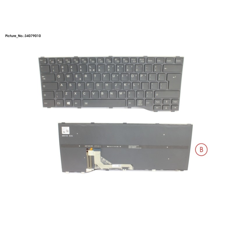 34079010 - KEYBOARD BLACK W. BL US