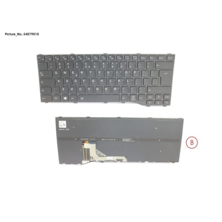 34079010 - KEYBOARD BLACK W. BL US