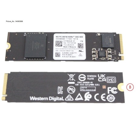 34083566 - SSD PCIE M.2 SN740 1TB G4 (SED)