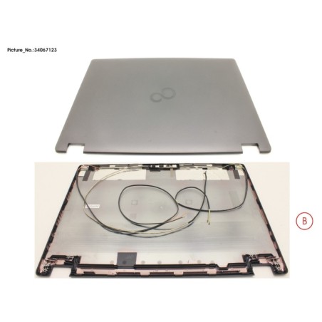 34067123 - LCD BACK COVER (HD W. CAM.MIC FOR WWAN)