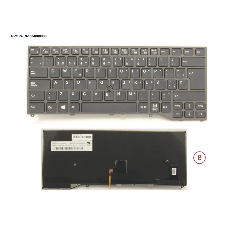 34068006 - KEYBOARD BLACK W. TS SPAIN