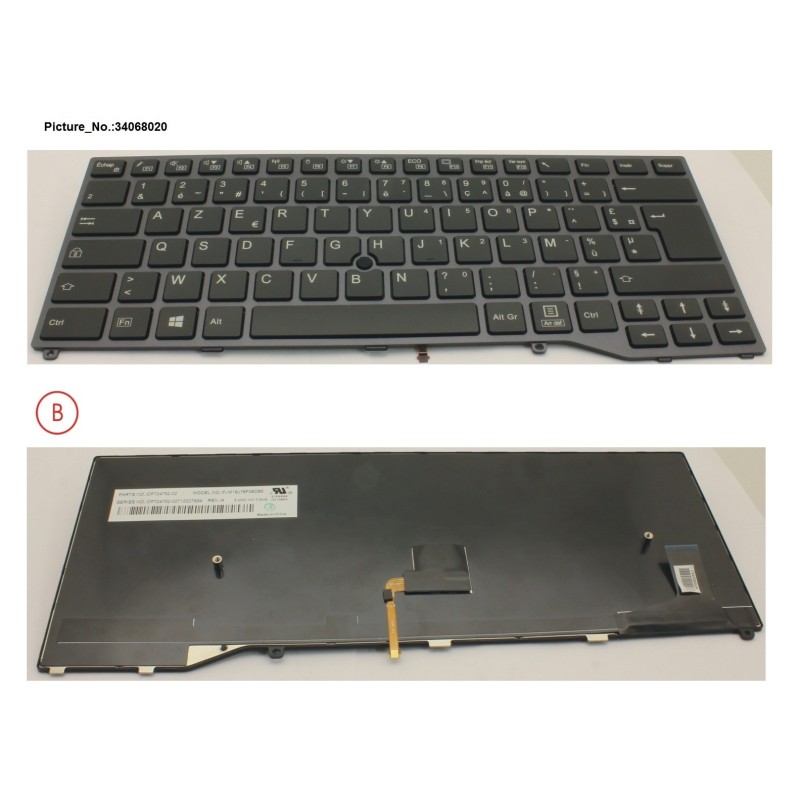 34068020 - KEYBOARD BLACK W. TS FRANCE