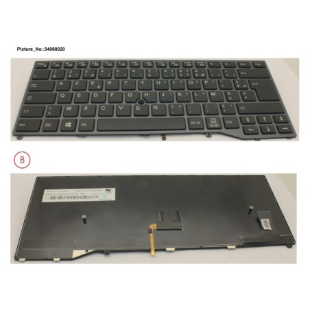 34068020 - KEYBOARD BLACK W. TS FRANCE