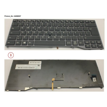 34068007 - KEYBOARD BLACK W. TS PORTUGAL