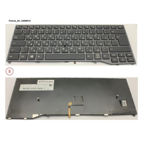 34068010 - KEYBOARD BLACK W. TS RUSSIA.US
