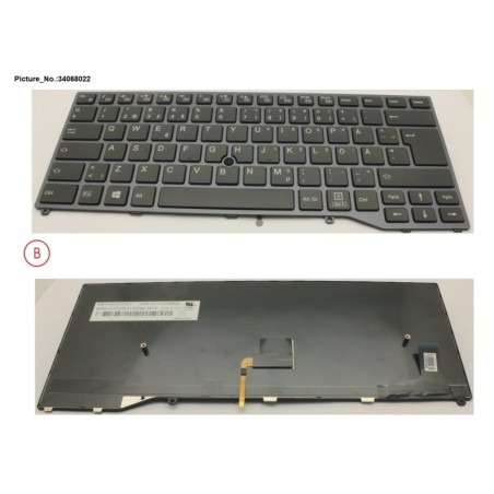 34068022 - KEYBOARD BLACK W. TS SCHWEDEN.FINLAND