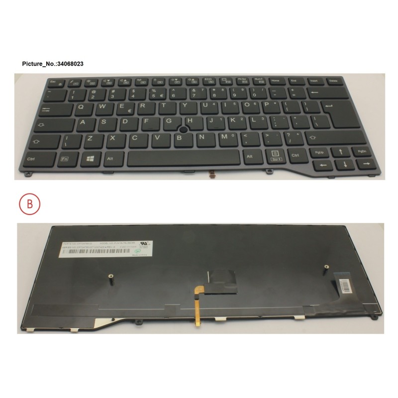 34068023 - KEYBOARD BLACK W. TS US