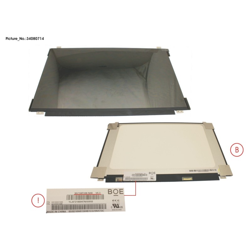 34080714 - LCD PANL BOE AG.NV156FHM-N48V8.3(EDP.FHD