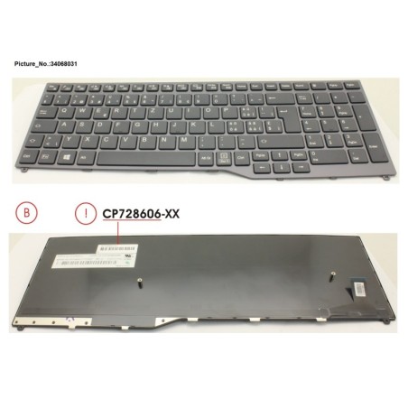 34068031 - KEYBOARD 10KEY BLACK W.O TS SWISS