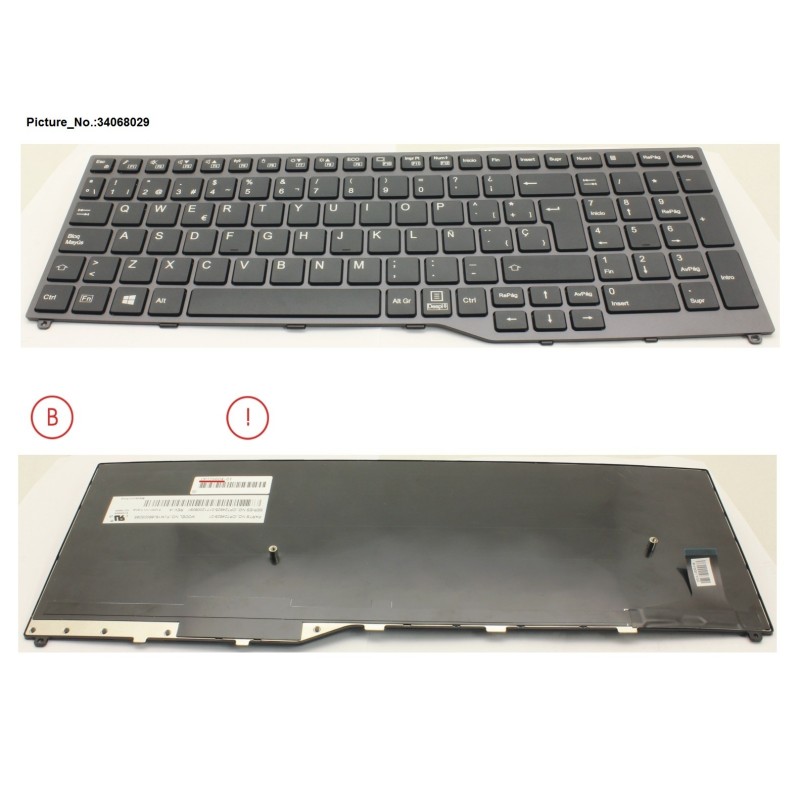 34068029 - KEYBOARD 10KEY BLACK W.O TS SPAIN