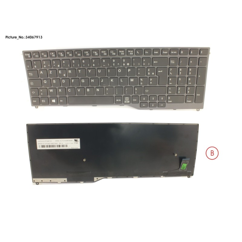 34067913 - KEYBOARD 10KEY BLACK W.O TS FRANCE