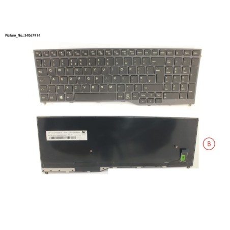 34067914 - KEYBOARD 10KEY BLACK W.O TS UK