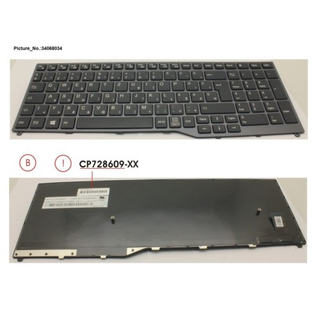 34068034 - KEYBOARD 10KEY BLACK W.O TS HUNGARY