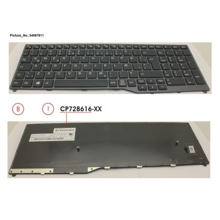 34067911 - KEYBOARD 10KEY BLACK W.O TS ICELAND