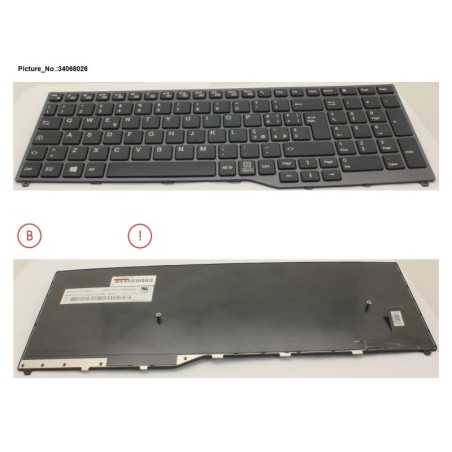 34068026 - KEYBOARD 10KEY BLACK W.O TS ITALY