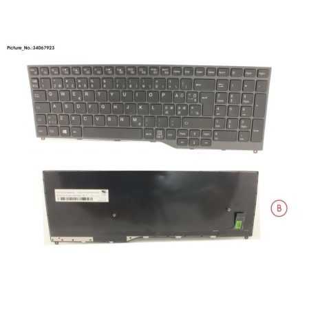 34067923 - KEYBOARD 10KEY BLACK W.O TS NORDIC.EST
