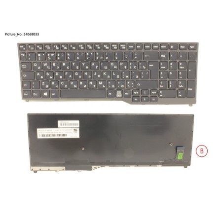 34068033 - KEYBOARD 10KEY BLACK W.O TS RUSSIA.US