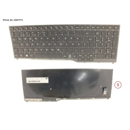 34067915 - KEYBOARD 10KEY BLACK W.O TS SWE.FINLAND