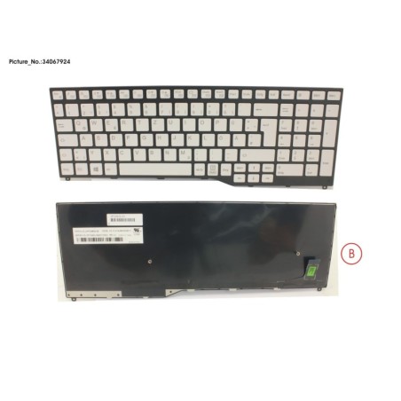 34067924 - KEYBOARD 10KEY WHITE W.O TS GERMAN