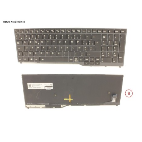 34067933 - KEYBOARD 10KEY BLACK W. BL BELGIUM