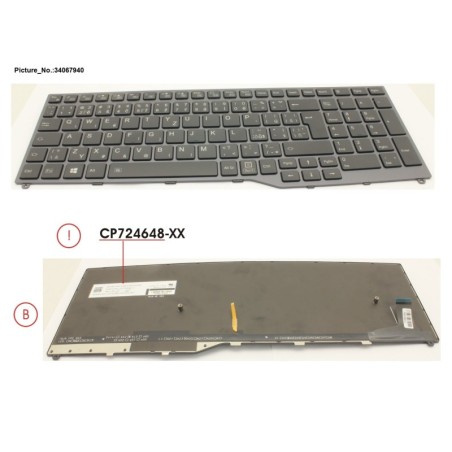 34067940 - KEYBOARD 10KEY BLACK W. BL CZECH.SLOVAK