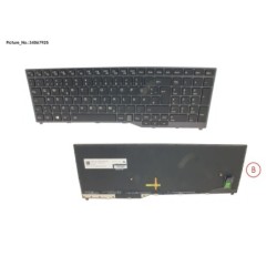 34067925 - KEYBOARD 10KEY BLACK W. BL GERMAN