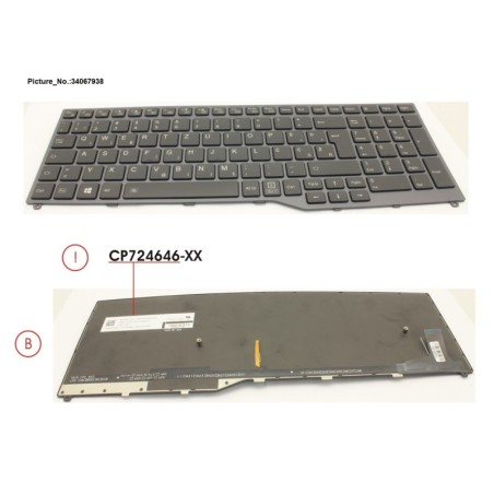 34067938 - KEYBOARD 10KEY BLACK W. BL EAST EURO
