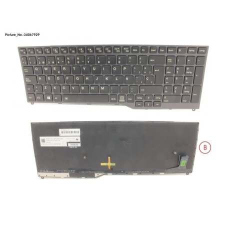 34067929 - KEYBOARD 10KEY BLACK W. BL SPAIN
