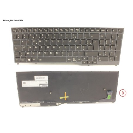 34067926 - KEYBOARD 10KEY BLACK W. BL FRANCE