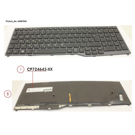 34067935 - KEYBOARD 10KEY BLACK W. BL HUNGARY