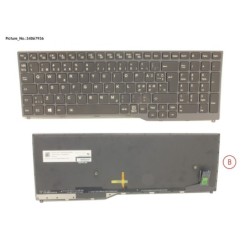 34067936 - KEYBOARD 10KEY BLACK W. BL NORDIC.EST