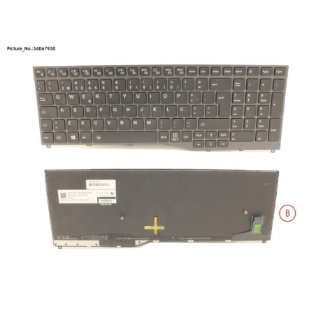 34067930 - KEYBOARD 10KEY BLACK W. BL PORTUGAL