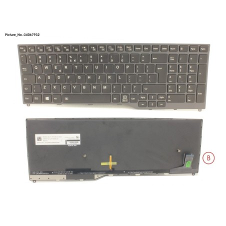 34067932 - KEYBOARD 10KEY BLACK W. BL US