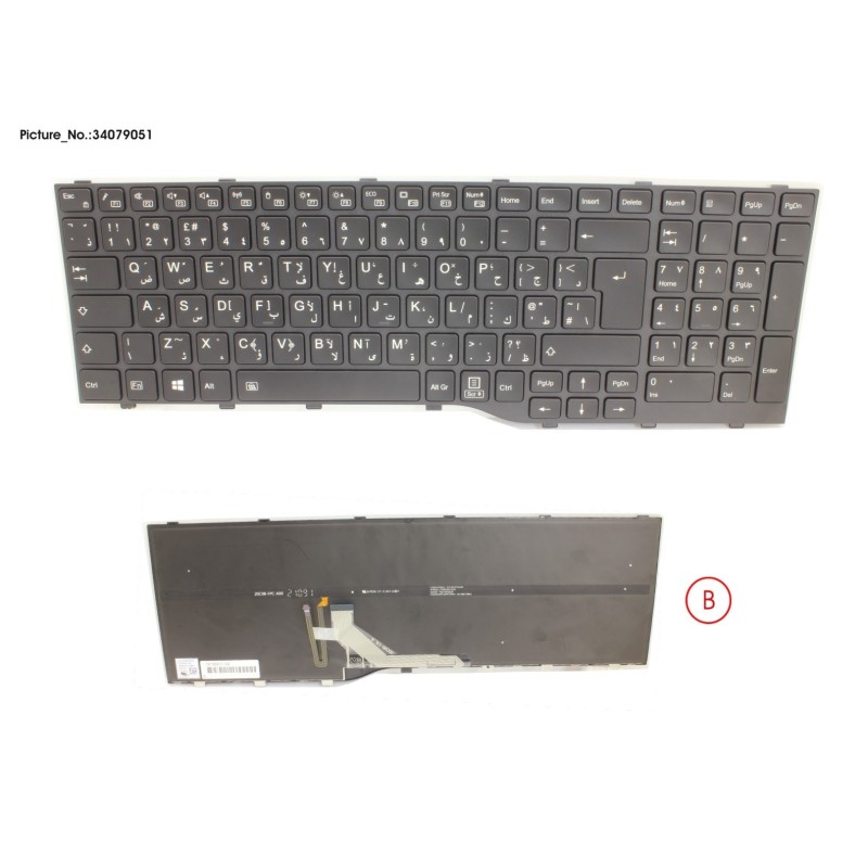 34079051 - KEYBOARD BLACK W. BL ARABIC.UK