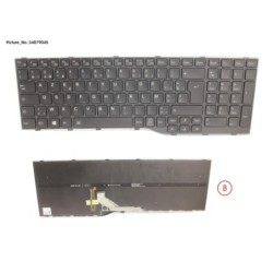 34079045 - KEYBOARD BLACK W. BL BELGIUM
