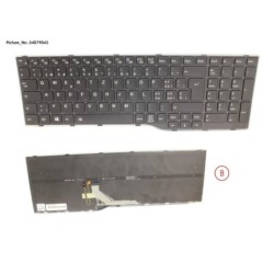 34079043 - KEYBOARD BLACK W. BL SWISS