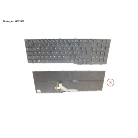 34079037 - KEYBOARD BLACK W. BL GERMAN