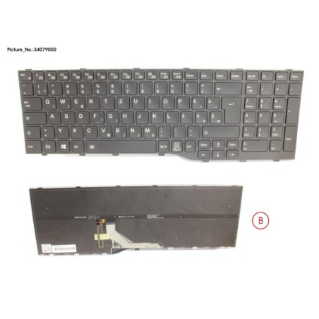 34079050 - KEYBOARD BLACK W. BL EASTERN EUROPE