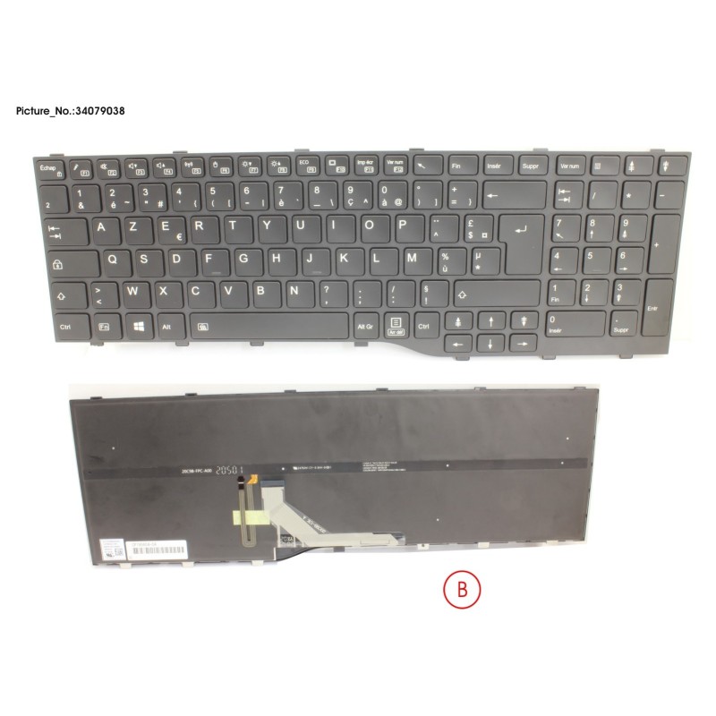 34079038 - KEYBOARD BLACK W. BL FRANCE