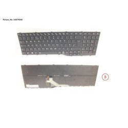 34079040 - KEYBOARD BLACK W. BL UK