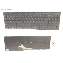 34079047 - KEYBOARD BLACK W. BL HUNGARY
