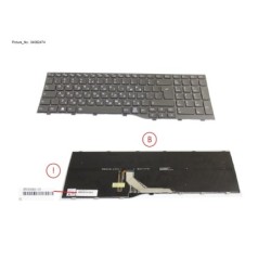 34082474 - KEYBOARD BLACK W. BL HEBREW