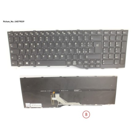 34079039 - KEYBOARD BLACK W. BL ITALY